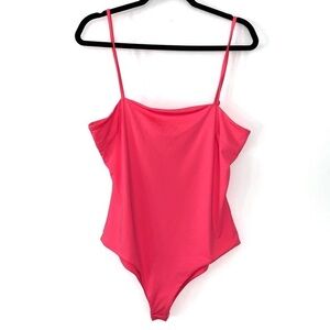 Nwot Oh Polly Cute Summer Neon Pink One Piece Body Suit Womens size 12